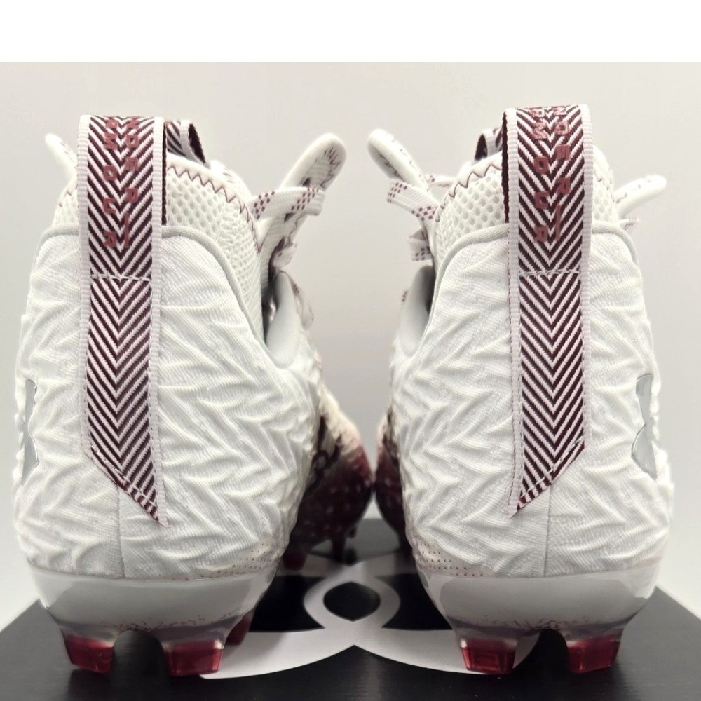 Under Armour Men's Spotlight Clone 3.0 MC Football Cleats White/Red Size 11.5 UA - Picture 2 of 6